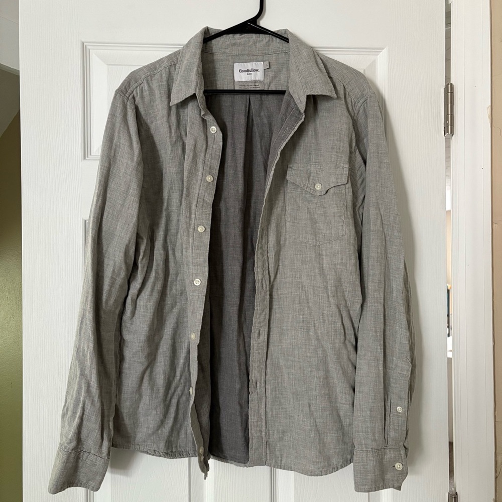 Goodfellow & Co Gray Button Up Shirt